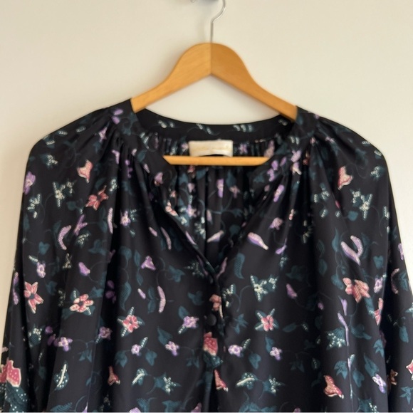Natalie Martin Renata Blouse in Lotus Print Nero - Picture 6 of 16